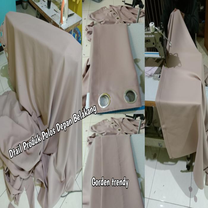 Gambar Gorden penyekat ruangan/ tirai jendela minimalis model kerut blackout - Mocca, L.100 T.260 cm dari gorden trendyyy undefined Tokopedia