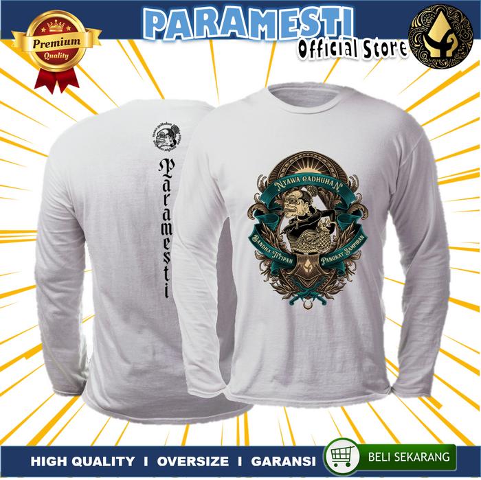 Gambar kaos lengan panjang pria distro big size bagong original - Putih, S dari Toko Paramesti undefined Tokopedia