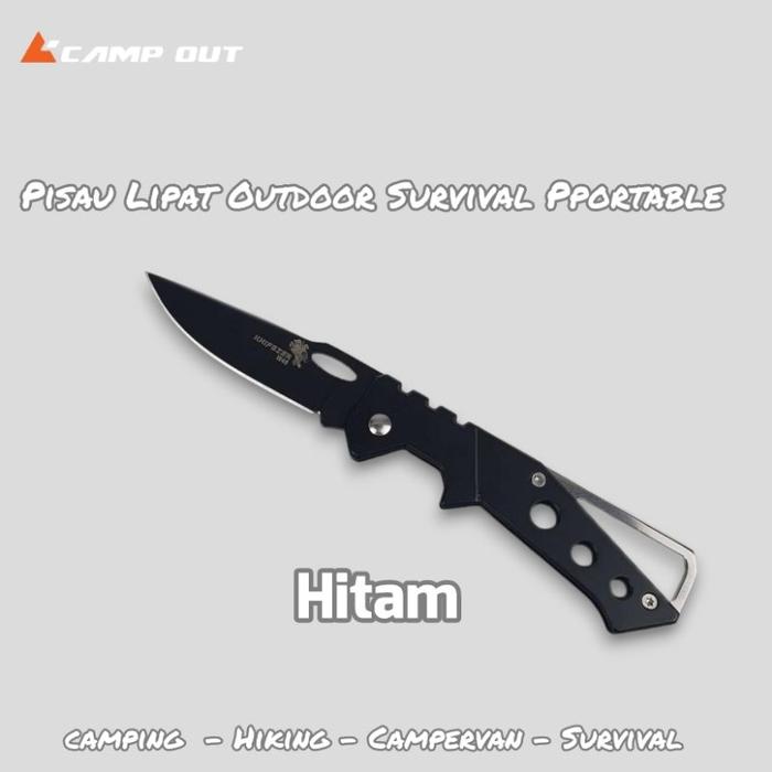 Gambar Pisau Dapur Lipat Mini Outdoor - Knife Survival Outdoor Camping - Hitam dari Camp Out undefined Tokopedia