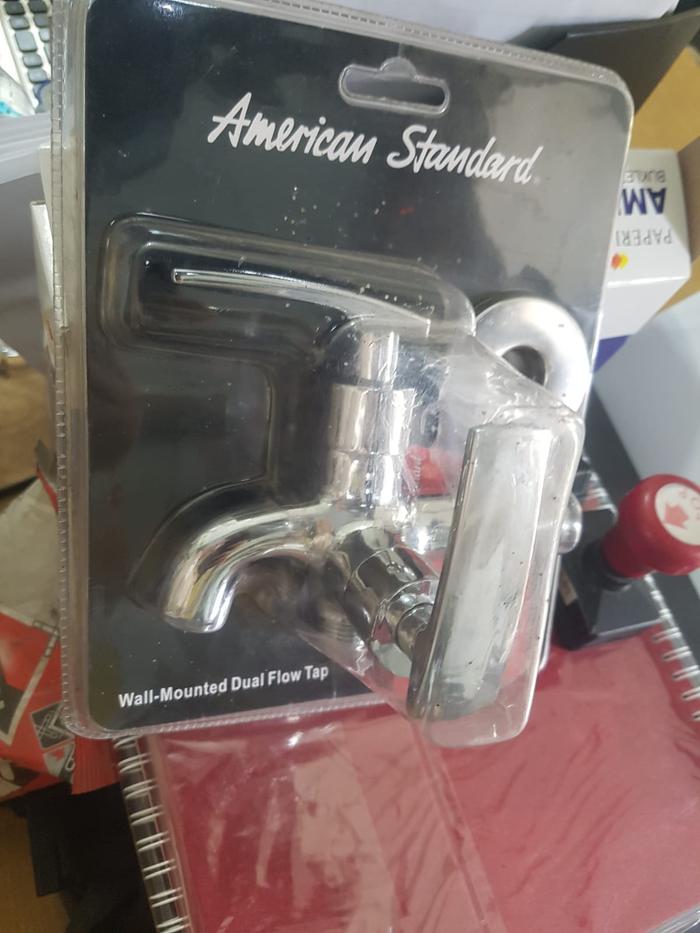 Gambar Kran Double American Standard F062M032 Double Faucet 2 in 1 W/M 1/2" - Engkol dari Mandiri Jaya Keramik undefined Tokopedia