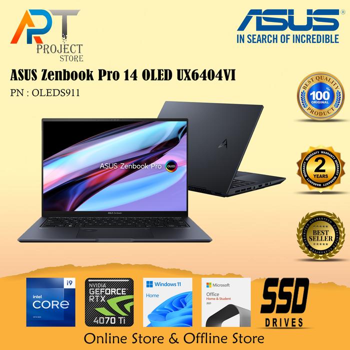 Gambar ASUS Zenbook Pro 14x Oled UX6404VI i9-13900H 16GB 1TB SSD VGA 8GB W11H dari APT Project undefined Tokopedia