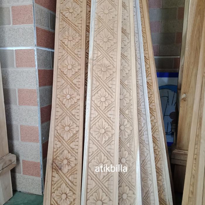 Gambar lis ukiran motif batik dari rizqi jati jepara undefined Tokopedia
