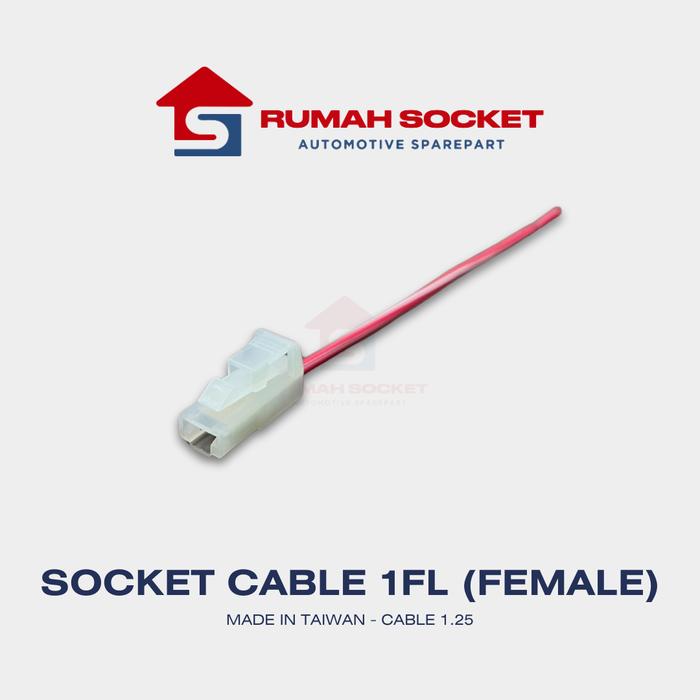 Gambar SOKET KABEL / SOCKET / RUMAH SKUN + CABLE 1 PIN KAKI LOCK COWO CEWE - Female (Cewe) dari RUMAH SOCKET undefined Tokopedia