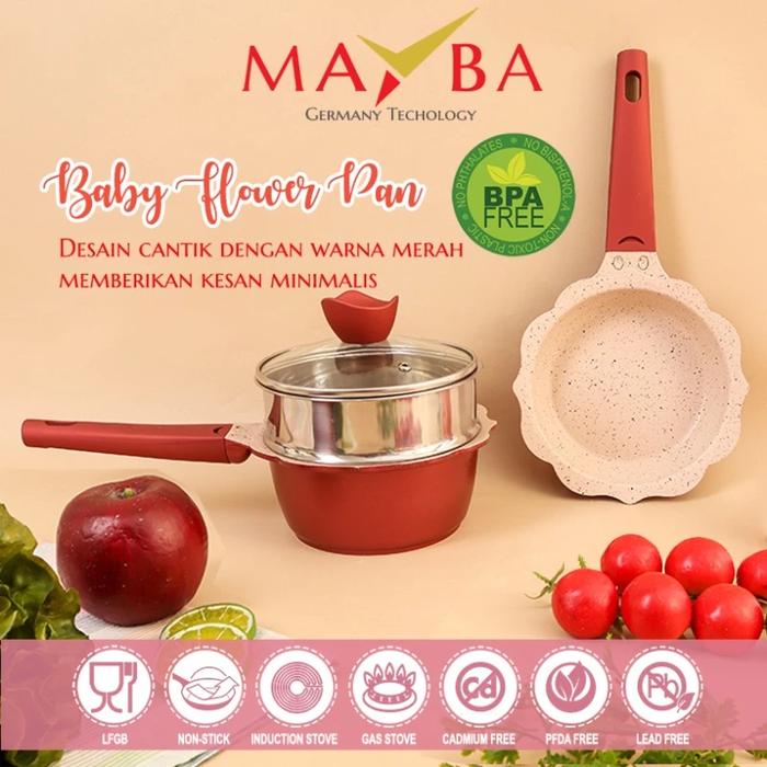 Gambar MAYBA & GOHAPPY Baby Set Pan - Panci Set Bayi Food Grade - Panci MPASI - MAYBA Red dari ss babycare undefined Tokopedia