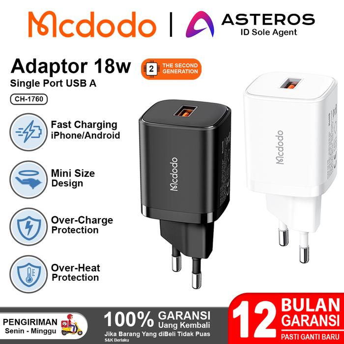 Gambar MCDODO Kepala Charger iPhone Samsung Oppo Vivo Fast Charging 15w -18w dari Mcdodo Official Indonesia undefined Tokopedia