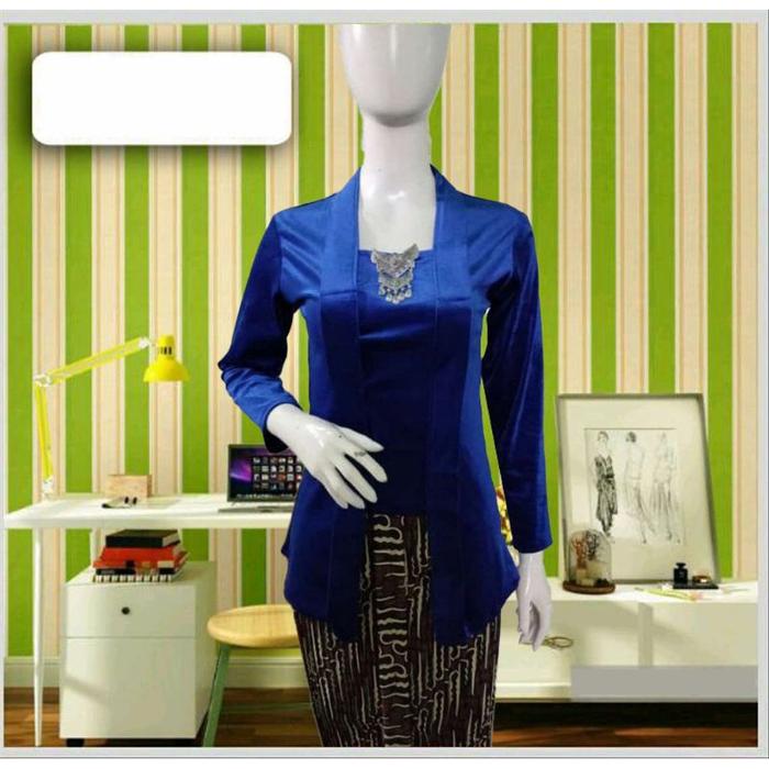 Gambar kebaya bludru kutu baru polos - terakota, M dari Azura-kebaya undefined 3 Tokopedia