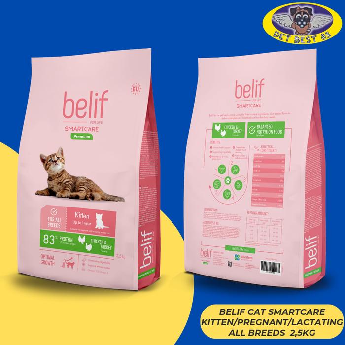 Gambar Catfood Belif Smartcare Kitten Chicken Turkey Cat AB Made In Europe dari PETBEST 85 undefined Tokopedia