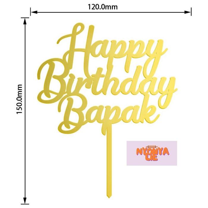 Gambar CTA08 Cake Topper Father's Day Hari Bapa Ayah Papa Dad Dekor Kue - 09-HB Bapak Gol dari Nyonya Lie undefined Tokopedia