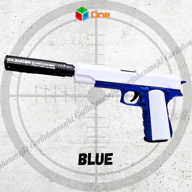 Gambar Mainan tembak tembakan anak peluru busa handgun colt - Biru dari kotimah 3232store undefined Tokopedia