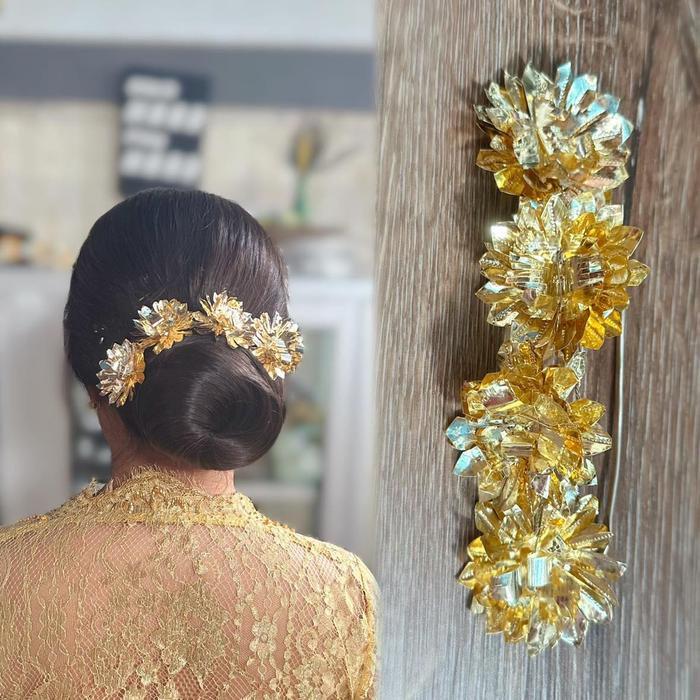 Gambar Shandra Jewelry - Semanggi Bunga Sandat 1 Emas Sanggul Bali - #9 dari Shandra Bali undefined Tokopedia