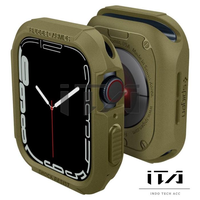 Gambar Case Spigen Apple Watch 49|45|44|42|41|40|38 mm Soft Rugged Thunder - ARMY, 44mm dari 777 Store.id undefined Tokopedia