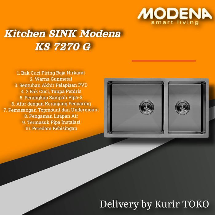 Gambar Kitchen SINK Modena Modena KS7270G Wastafel Modena KS 7270 G dari Elfrans Electronic Distributor undefined Tokopedia