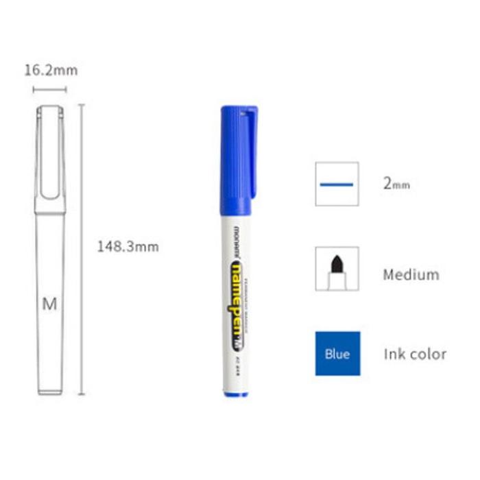 Gambar Monami Name Pen.M Permanent Marker 2mm | Spidol Permanen - Biru dari Essentials Art Supplies undefined Tokopedia