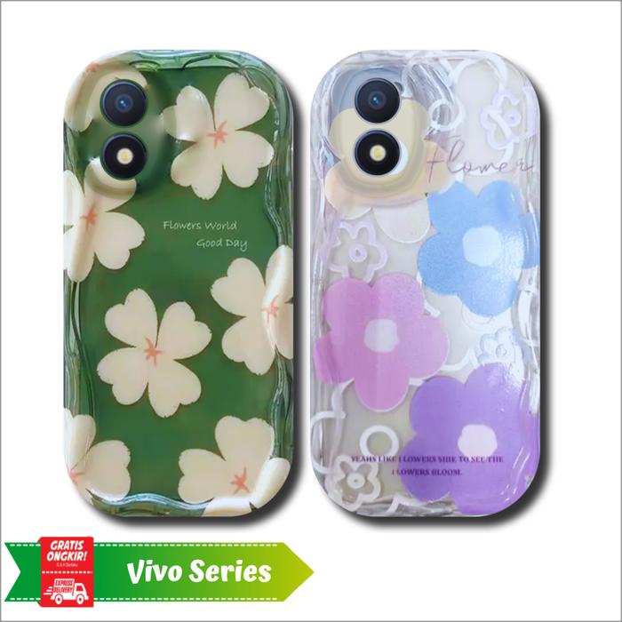 Jual Case ViVo Y02S Y16 Y21 Y21A Y21E Y21S Y21T Y33S Y33T Flowers