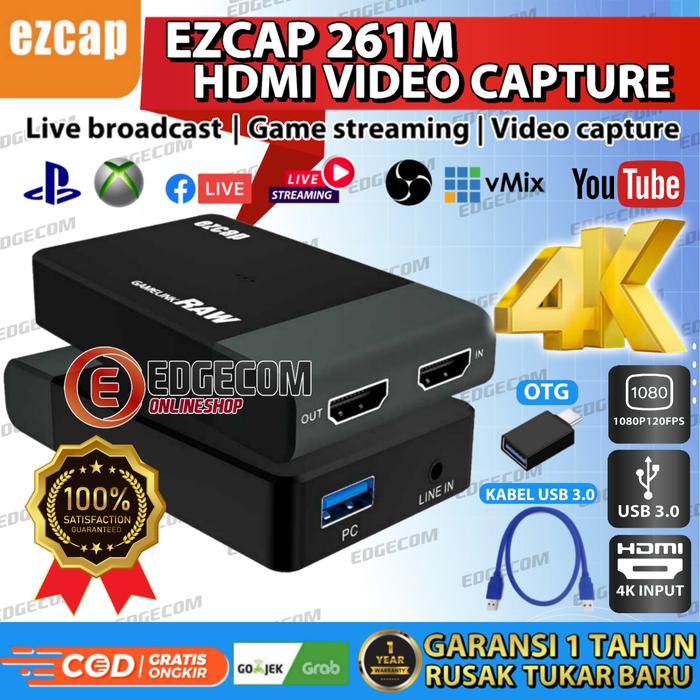 Gambar Ezcap 261M USB 3.0 HDMI HD Video Capture Support 4K 261 M , 321A , 321 - EZCAP 261M dari Edgecom undefined Tokopedia