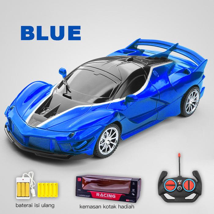 Gambar mobil remot / mobil remote control / mobil mobilan / 1/18 Scale kecepa - Ferra/USB-biru dari Zerozoom undefined Tokopedia