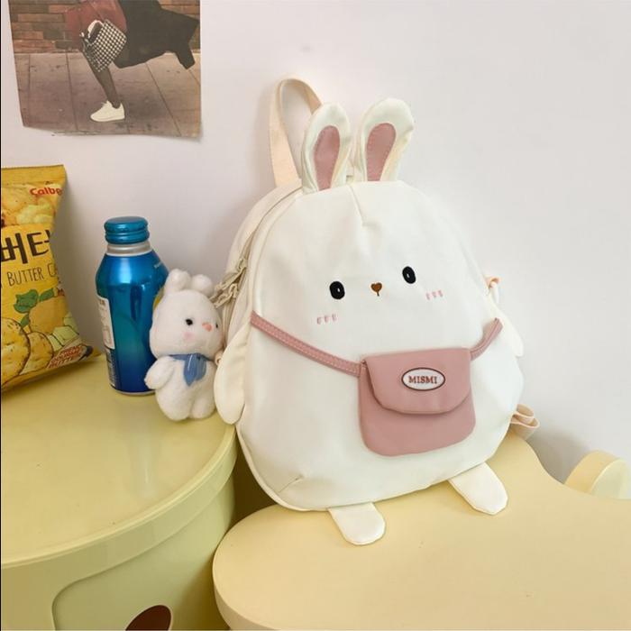 Gambar Mismi Roselia Bag 2 in 1 Tas Ransel Wanita Cute Bunny Sling Bag - 36R - Putih dari Mismi Official Store undefined Tokopedia