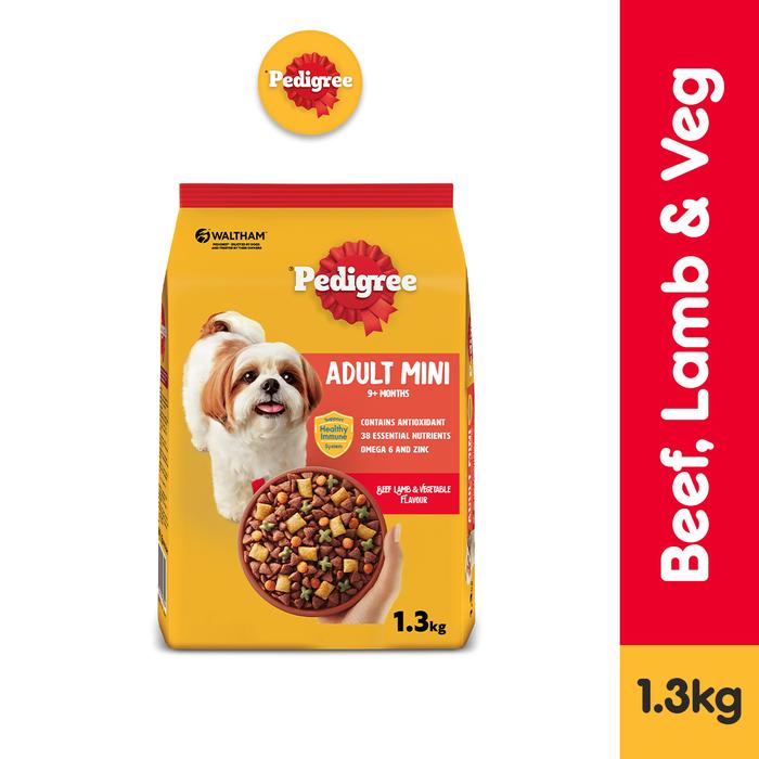 Gambar [PROMO] PEDIGREE Makanan Anjing Kering Ras Mini 1.3kg - Beef & Veg dari Pedigree Official Store Kota Tangerang Tokopedia