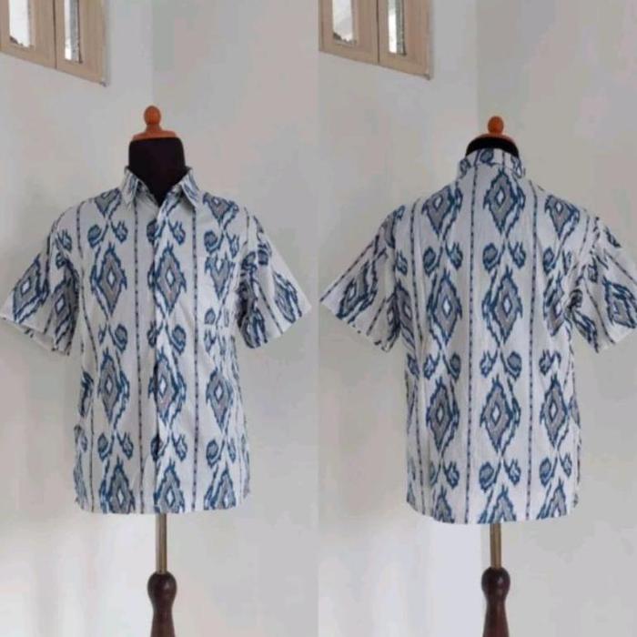 Gambar Hem Batik Pria Lengan Pendek - Baju Batik Pria - Hem Batik Pria M L Xl - Hem timika hijo, M dari BATIK TRENDI_NEW undefined 2 Tokopedia