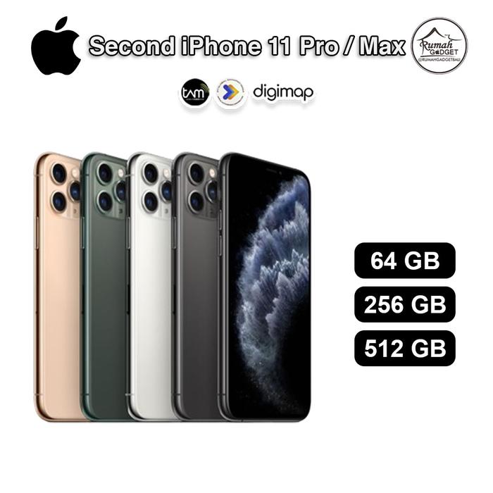 Gambar Second 11 Pro Max 64, 256, 512 Terdaftar - 64 gb, Beacukai dari Rumah Gadget Bali undefined Tokopedia