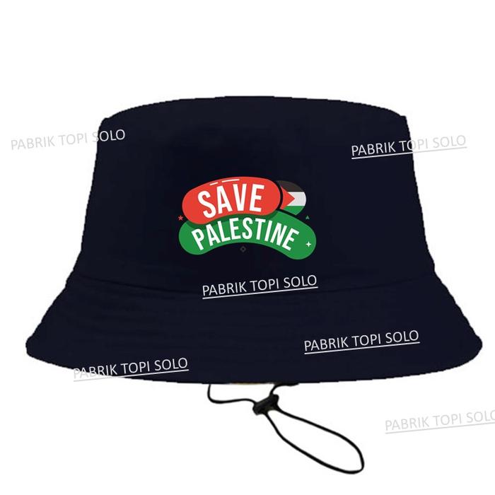 Gambar Bucket Karakter Save Palestina Dan Bordir Nama Usia 6 Tahun Ke atas - HITAM  dari PABRIK TOPI SOLO undefined Tokopedia