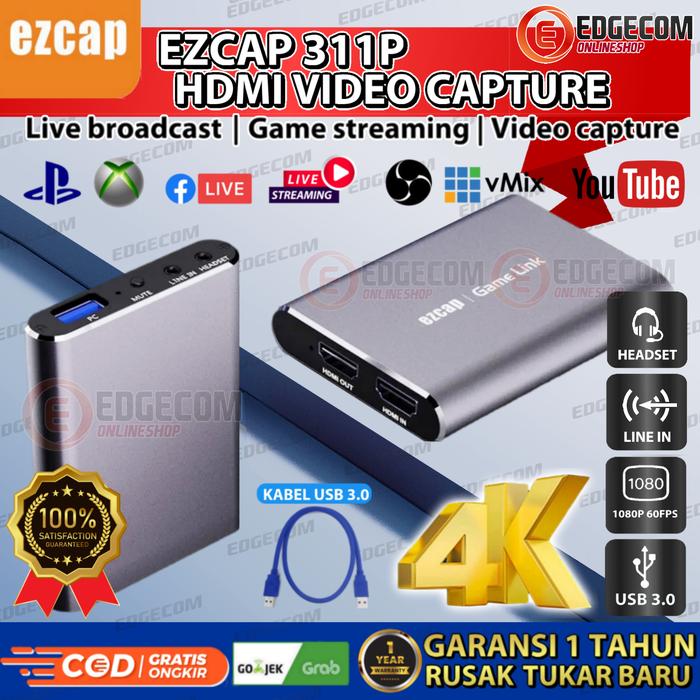 Gambar Ezcap 261M USB 3.0 HDMI HD Video Capture Support 4K 261 M , 321A , 321 - EZCAP 311P dari Edgecom undefined Tokopedia