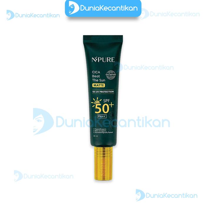 Gambar NPURE Sunscreen Cica Beat The Sun SPF 50 PA++++ UV Protection - SUNSCREEN MATTE dari TOKO DUNIA KECANTIKAN undefined Tokopedia