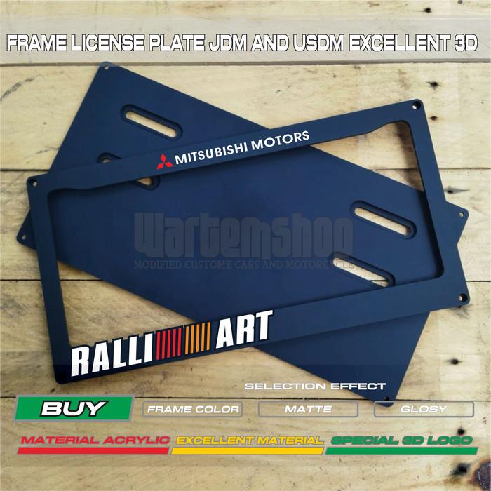 Gambar Frame License Plate Car JDM USDM 3D  Mitsubishi rally ar t - usdm dari WARTEMSHOP undefined Tokopedia