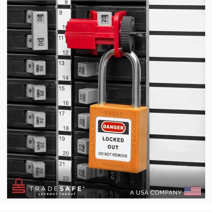 Gambar Gembok Safety Loto Padlock Safety Lockout Tagout - Orange dari Malikha&Nahla undefined Tokopedia
