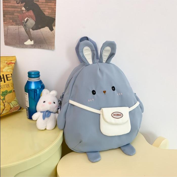 Gambar Mismi Roselia Bag 2 in 1 Tas Ransel Wanita Cute Bunny Sling Bag - 36R - Biru dari Mismi Official Store undefined Tokopedia