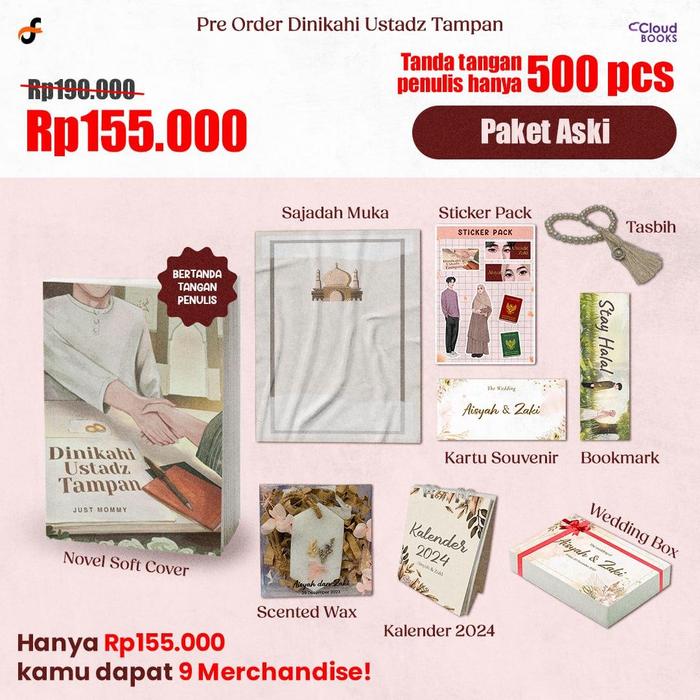 Gambar Pre Order -Buku Novel  - Dinikahi Ustadz Tampan - Just Mommy - Cloudbo - Paket Aski dari Bumi Fiksi Makassar undefined Tokopedia