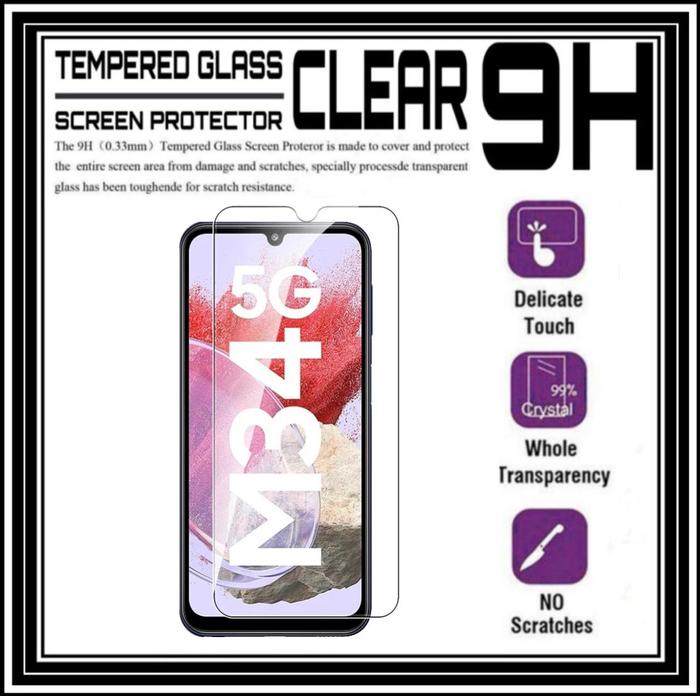 Gambar Samsung Galaxy M34 / M54 5G Tempered Glass Clear Screen Guard Cover - SAMSUNG M34 5G, CLEAR dari Best Accesories Hp undefined Tokopedia