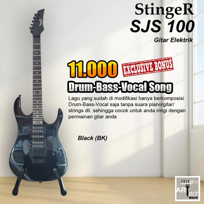 Gambar Stinger SJS100 / SJS 100 Gitar Elektrik ORIGINAL - Black (BK) dari Artech Music undefined Tokopedia