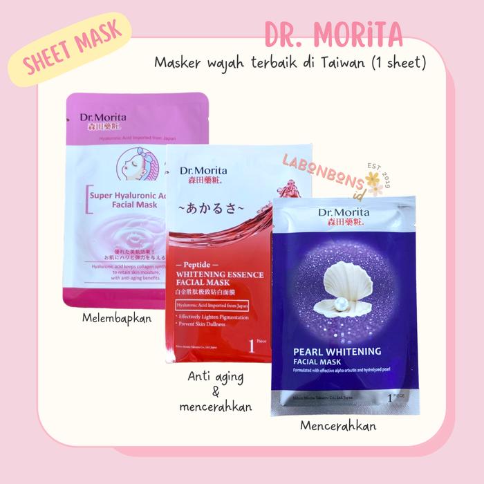 Gambar Dr. Morita Facial Sheet Mask Taiwan - Masker Wajah - S Hyaluronic dari Labonbons undefined Tokopedia