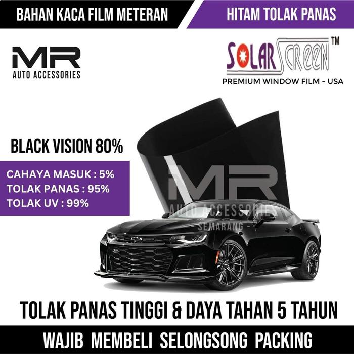 Gambar Kaca Film Hitam Solar Screen Black Vision Premium Tolak Panas Tinggi - 80 Persen dari Mr.Variasi undefined Tokopedia