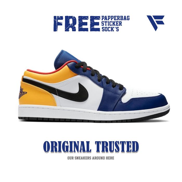Promo Nike Air Jordan Low 'White Deep Royal Blue' Original 39 di  Tokopedia