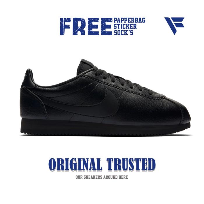 nike cortez all black