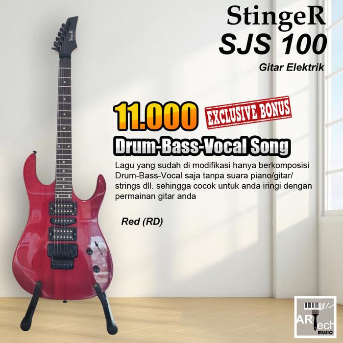 Gambar Stinger SJS100 / SJS 100 Gitar Elektrik ORIGINAL - Red (RD) dari Artech Music undefined Tokopedia