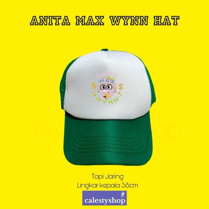 Gambar TOPI JARING DRAKE ANITA MAX WYNN I NEED THE MAX WIN ! ALTER EGO MEME 7 - Hijau Putih dari Calestyshop undefined Tokopedia