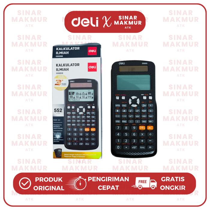 Gambar Scientific Calculator/kalkulator Ilmiah 552 Fungsi Deli CD991ID (PCS) dari Sinar Makmur ATK undefined Tokopedia