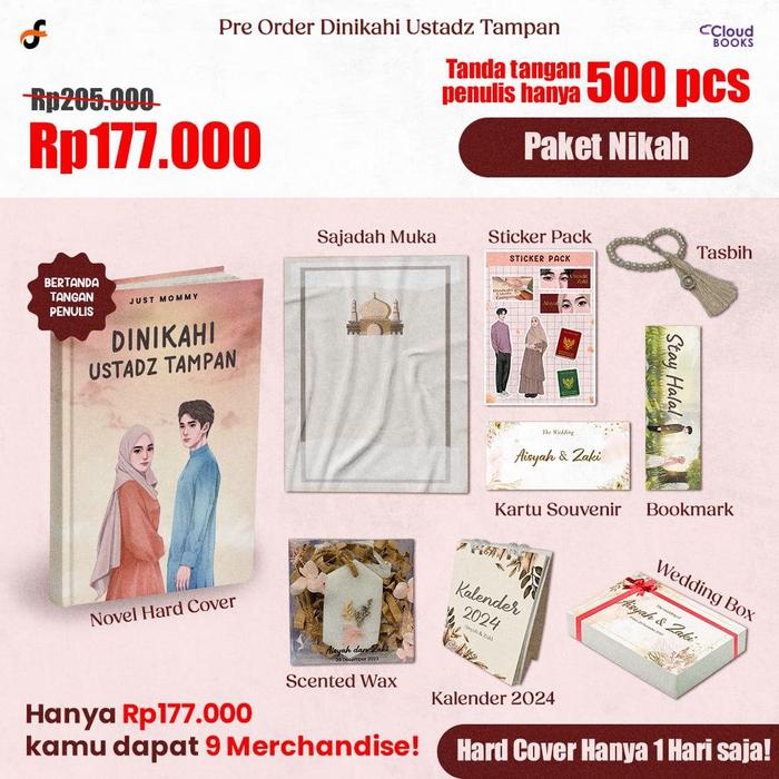 Gambar Pre Order -Buku Novel  - Dinikahi Ustadz Tampan - Just Mommy - Cloudbo - Paket Nikah dari Bumi Fiksi Makassar undefined Tokopedia