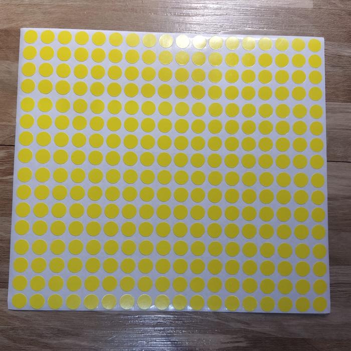 Jual Stiker Bulat Warna - COLOR DOT STICKERS - Kuning 8 MM - Jakarta ...