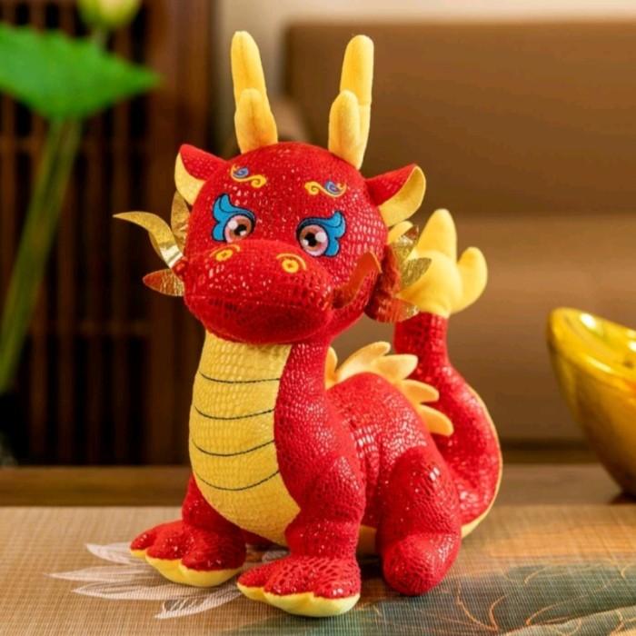 Gambar Boneka Imlek Shio Naga / Plush Toy Naga 2024/ Dekorasi Imlek - Payet, 20cm dari Lily chinesse store undefined Tokopedia