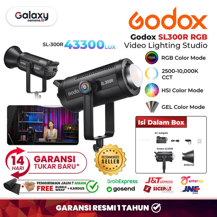Gambar Godox SL300R RGB LED Video Lighting SL 300 R 300R Light Garansi Resmi dari Galaxy Camera undefined Tokopedia