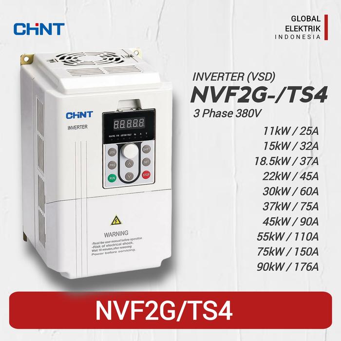 Jual Inverter VSD 15kW 32A 3 Phase 380V NVF2G-15/TS4 CHINT - Jakarta ...