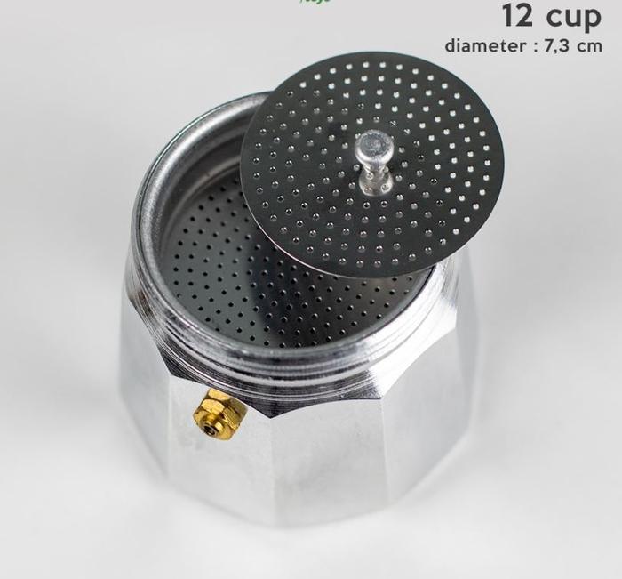 Gambar Filter Coffee Reducer Mokapot Filter Screen Moka Pot Tamper 2-12 Cup - 12 cup dari Toso Mart undefined Tokopedia
