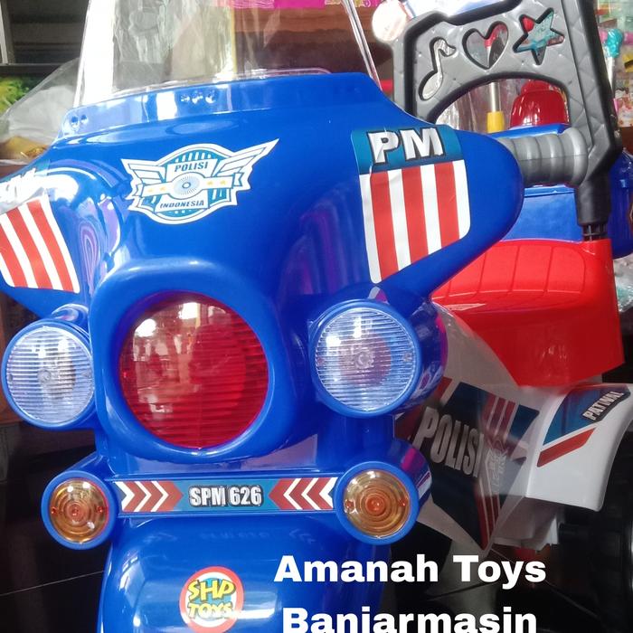 Gambar sepeda anak anak dengan dorongan dan bermusik Polisi dari Amanah Toys Banjarmasin undefined Tokopedia
