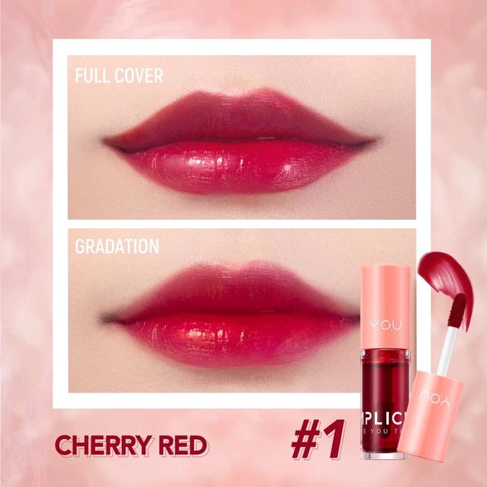Gambar Y.o.u Simplicity Love You Tint - 01 Cherry Red dari Mahkota Ayu Kosmetik undefined Tokopedia