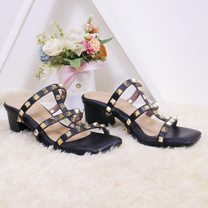 Gambar Sandal Pesta Wanita Terbaru Heels Hak Tahu 5cm Terbaru - BLACK, 39 dari BernX's Heels undefined Tokopedia