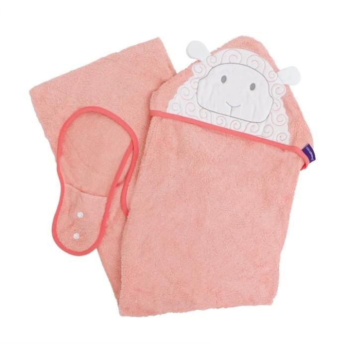 Gambar Clevamama Bamboo Apron baby bath Towel / Handuk Topi baby - CORAL LAMB dari SUZANNA BABYSHOP KERTAJAYA undefined Tokopedia
